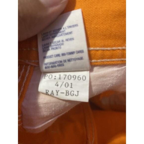Tommy Hilfiger Vintage Y2K Shorts EUC Size 1 Orange - Picture 4 of 6